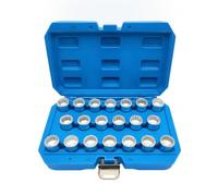 XLWLLNJ 20 Pièces Extracteur d'Antivol de Roue Véhicule Sécurité Douilles Verrou rou Coffret Dépose Acier pour Démontage Sûr Mallette Rigide à