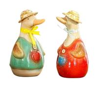 XLWLLNJ 2X Statues de Canard en Céramique Ouvrages d'art Imperméables pour Le Salon