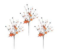 XLWLLNJ 3x Branches de Feuilles D'érable Artificielles, Branches de Citrouille pour Bureau,