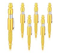 XLWLLNJ 6 Pièces Buse de Soufflage d'air 1/4 Pouce Soufflette Réglable en Aluminium Portatif Stylo Souffleur Poche pour Nettoyage de Poussière Ateliers et, Or