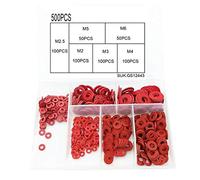 XLWLLNJ Acituna 500 Pièces Rondelles D'espacement Plates En Papier D'acier Rouge pour