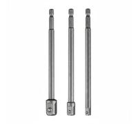 XLWLLNJ Adaptateur de Mèche Jeu Convertisseur d'Entraînement Douille Embout Impact Acier Maintien Sécurisé Antidérapant Compact Empilable Adapté au Garage Atelier Bricoleur, Tige 150MM 3PCS