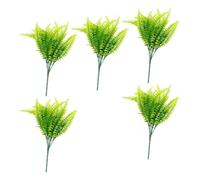 XLWLLNJ Artificial Persian Grass Feuillage Décoratif Plante Artificielle Fougère Tiges Pp Aspect Vivant pour Embellir Intérieur et Mur Adaptée à Maison Galeri, 5 Pièces
