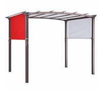 XLWLLNJ Auvent Imperméable Extérieur Bâche Pergola Toit Abri Couverture Réglable pour Ombre et Abri Confortable Adapté aux Repas en Plein Air Lecture Méditation Petits Événements, Red
