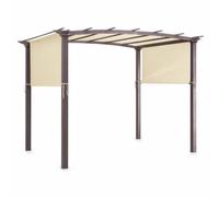 XLWLLNJ Auvent Imperméable Extérieur Bâche Pergola Toit Abri Couverture Réglable pour Ombre et Abri Confortable Adapté aux Repas en Plein Air Lecture Méditation Petits Événements, Beige