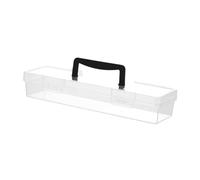 XLWLLNJ Boîte à Outils Organisateur D'Outils Caisse Portable Valise de Rangement En Polypropylène Robuste avec Couvercle Adapté pour Visserie et Accessoires, Noir 33.3 X 9.3 X 6