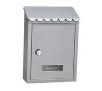 XLWLLNJ Boîte Aux Lettres En Métal 22x6,5x30cm, Fixation Murale, Boîte Aux Lettres Décorative, Argent