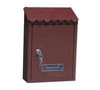 XLWLLNJ Boîte Aux Lettres En Métal 22x6,5x30cm, Fixation Murale, Boîte Aux Lettres Décorative, marron
