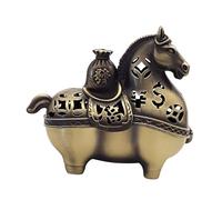 XLWLLNJ Brûleur D'encens En Forme de Cheval, Bol Porte-encens avec Couvercle, Brûleur à Spirale Conique, En Cuivre, Idéal pour Le Salon, La Chambre, L', L