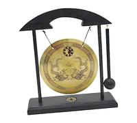 XLWLLNJ Ensemble de Gongs En Laiton Asiatiques avec Support - Carillon éolien Traditionnel Décoratif, Style b