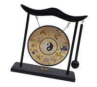 XLWLLNJ Ensemble de Gongs En Laiton Asiatiques avec Support - Carillon éolien Traditionnel Décoratif, Stylee