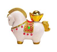 XLWLLNJ Figurine de Cheval Miniature, Objet de Collection Feng Shui, Décoration Moderne, Mini Statue de Cheval En Résine pour Chambre, Bureau Ou Maison, lingot d'or
