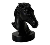 XLWLLNJ Figurine de Cheval, Statuette, Ornement de Bureau, Sculpture Animale En Résine, Objet de Collection Artistique, Convient pour Le Bureau, La Maison, Le, Noir