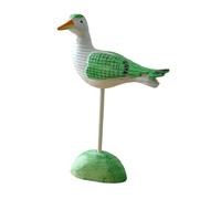 XLWLLNJ Figurine de Mouette En Bois, Sculpture de Table, Statuette Décorative D'animal Aux Détails Artistiques Rétro, Idéale pour La Maison, Le Bureau Ou, Vert