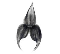 XLWLLNJ Frange à Clip Extension Postiche Frange Synthétique Faux Frange Invisible pour Remplir Le Front Facile à Porter Convient Aux Femmes et Filles pour Quo, Style C