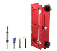 XLWLLNJ Gabarit de Charnière Ajustable Gabarit de Défonceuse Guide de Fraisage Modèle de Mortaise Dispositif de Positionnement Alliage d'Aluminium Robuste pour Bricolage Chantier Atelier de Menuisier