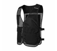 XLWLLNJ Gilet Rafraîchissant Réfléchissant Veste en Maille avec Inserts Glace Détail Réfléchissant Renforcé Poches Double pour Glace Protection Surchauffe, Noir, Noir