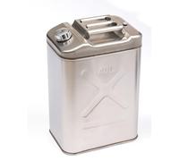 XLWLLNJ Jerrycan Essence Récipient Carburant Bidon Réservoir Construction Acier Inoxydable Robuste avec Renfort X et Indication 20l Poignée pour Versement, 40L
