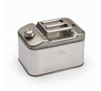 XLWLLNJ Jerrycan Essence Récipient Carburant Bidon Réservoir Construction Acier Inoxydable Robuste avec Renfort X et Indication 20l Poignée pour Versement, 15L