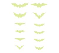 XLWLLNJ Lot de 12 Autocollants Muraux Lumineux en Forme de Chauve-Souris pour Halloween