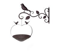 XLWLLNJ Mangeoire Murale Robuste en Métal, Forme de Cœur Classique, Plateau d'alimentation, Décoration Artistique Multifonctionnelle, Convient Aux, Bronze