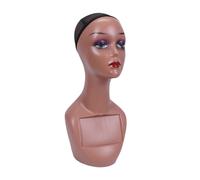 XLWLLNJ Mannequin Tête Femme Support Présentoir Calvitie Perte Cheveux Multifonction Polypropylène Léger Adapté Salon Coiffure Maison Magasin Exposant, BRUN