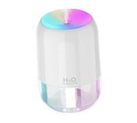 XLWLLNJ Mini D'air 7,1 X 10,9 Cm, Diffuseur D'huiles Essentielles USB, Arrêt Automatique, Silencieux, avec Lumière Colorée pour Lire et, Blanc