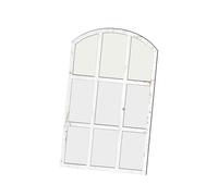 XLWLLNJ Miroir à Vitre Arquée Miroir Mural de Ferme en, Miroir à Vitre, Miroir Mural Arqué Encadré en Bois pour Salle de Bain de Vanité, Blanc