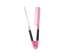 XLWLLNJ Peigne Lissant Plat Outil Brushing Brosse Coiffante Peigne Cheveux Design V Matériau Léger Adapté Coiffure Maison Routine Beauté, Rose Rouge