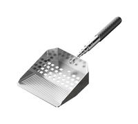 XLWLLNJ Pelle de Plage Louche à Sable Outil Collecte Coquillages Ramasse Litière Manche Ergonomique en INOX Léger Convient à Nettoyage Plage Famille Entretien, Manche Télescopique