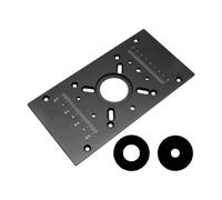 XLWLLNJ Plaque d'Insertion pour Table de Défonceuse Plateau Base Lifting Système Élévateur Manuel Aluminium pour Précision Travail Du Bois Convient à Atelier, Noir