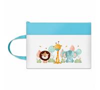 XLWLLNJ Pochette Organisateur de Documents Portefeuille Dossiers Pochette Classement Sac Rangement avec Fermeture Éclair et Poignée Légère en Nylon Adaptée, Animal De La Forêt