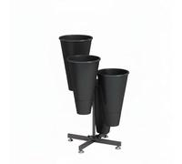 XLWLLNJ Présentoir à Fleurs Support Étagère Porte-seaux avec Structure en Fer Forgé Seaux Amovibles et Niveaux Multiples pour Professionnelle Suitable pour, Noir