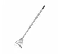 XLWLLNJ Râteau de Jardinage pour Cultivateur Extensible Griffes Robustesse en Acier Inoxydable Manche Réglable Connexion Têtes Facile Adapté au Jardinage Collectif Travaux de Plein Air , 7 Dents
