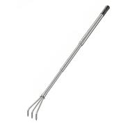 XLWLLNJ Râteau de Jardinage pour Cultivateur Extensible Griffes Robustesse en Acier Inoxydable Manche Réglable Connexion Têtes Facile Adapté au Jardinage Collectif Travaux de Plein Air , 3 Dents