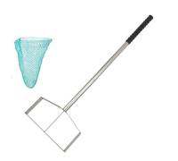 XLWLLNJ Râteau de Plage Sable Râteau de Sable Râteau de Tamiseur de Sable Collecteur de Coquillages en Acier Inoxydable avec Manche Long et Poignée , Size to 2