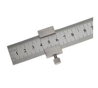 XLWLLNJ Réglet en Acier Inoxydable Règle Traceuse Outil de Mesure Équerre de Marquage avec Guide Coulissant et Serrage Ferme Appui sur Pièces Adapté à Menuiserie Usinage Atelier, 50 Cm