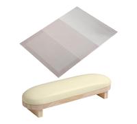 XLWLLNJ Repose-ongles, Support pour Les Mains Lors de La Manucure, Repose-bras de Bureau Pratique pour Femmes, Support de Manucure pour Débutantes En Anglais, beige