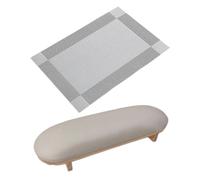 XLWLLNJ Repose-ongles, Support pour Les Mains Lors de La Manucure, Repose-bras de Bureau Pratique pour Femmes, Support de Manucure pour Débutantes En Anglais, kaki