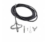 XLWLLNJ Ressort de Nettoyage de Drain Déboucheur Manuel Serpent Canalisation Câble Spirale Outil Métal avec Embouts Crochet et Chaîne Construction Robuste et, 5 Mètres
