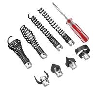 XLWLLNJ Ressort de Nettoyage de Drain Kit de Têtes Déboucheur Câble de Conduit Outil d'Installation en Fil d'Acier Adapté aux Éviers de Cuisine Lavabos de Salle de Bain Réseau d'Égout Bricolage