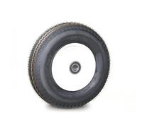 XLWLLNJ Roue Lourde Industrielle Roue Pneu Essieu Ensemble Pneu à Profil Rainuré avec Jantes Métalliques et Support Central, 16 Pouces, Vide, Roue Unique