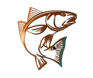 XLWLLNJ Sculpture Murale Poisson en Métal Ouvragé Style Décoration Tridimensionnelle Suspendue Intérieur Extérieur Faça Clôture Pergola Abri Piscine Adaptation Caau, Vert