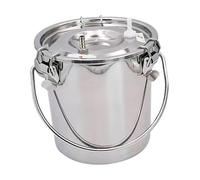 XLWLLNJ Seau de Traite Multifonctionnel, Facile à Utiliser, en Acier Inoxydable, pour La Traite des Bre t des Vaches, 3l