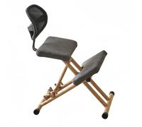 XLWLLNJ Siège de Posture Enfant Chaise à Genoux Ergonomique Tabouret Ajustable Banc Orthopédique avec Réglage à Trois Niveaux Maintien du Dos et Prévention de, Gris, avec Dossier