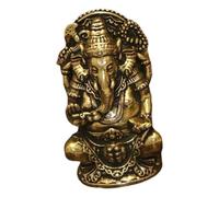 XLWLLNJ Statue D'éléphant Bouddha, Figurine Artisanale En Cuivre, Sculpture Du Dieu éléphant Hindou, pour La Maison, Une étagère, Un Meuble Ou Un Bureau, 5.1 Cm X 2.9 Cm X
