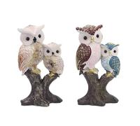 XLWLLNJ Statue Hibou Décoration Table Résine Animale Réaliste Figurine Sculptée Créative Convient Salon Bureau Chambre Décoration Intérieure Cadeau Maison, Style B