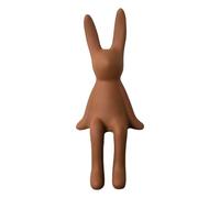 XLWLLNJ Statuette de Lapin En Céramique, Sculpture de Lapin Assis, Ornement Au Design et Ludique, Idéal pour Une Entrée, Une étagère, Une Chambre, Coffee Color M