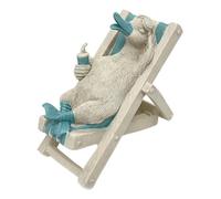 XLWLLNJ Statuette Miniature D'animal, Fauteuil à Bascule, Sculpture En Résine, Petite Figurine, Décoration de Table, Adorable Objet de Décoration de Burea, Canard Bleu