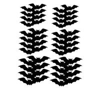 XLWLLNJ Stickers Muraux Halloween, Décoration D'Halloween, Peintures Murales Amusantes avec Lumière, Décoration Murale pour Festivals, Maison, V, 48 pièces
